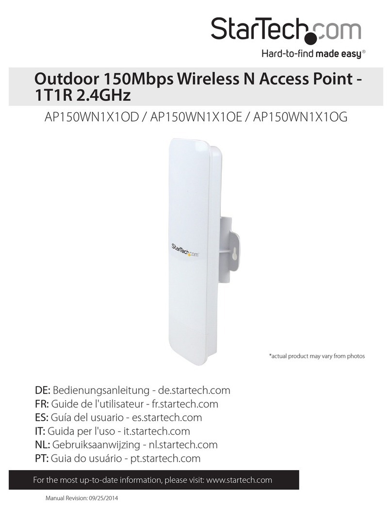 StarTech.com AP150WN1X1OD user guide StarTech.com AP150WN1X1OD user guide
