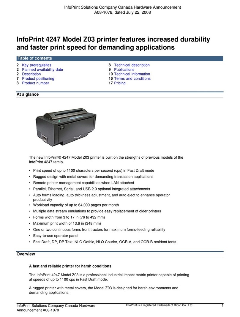 Ricoh InfoPrint 4247 User manual