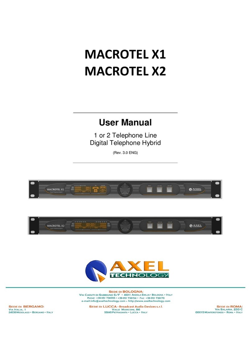 Axel MACROTEL X1 user manual