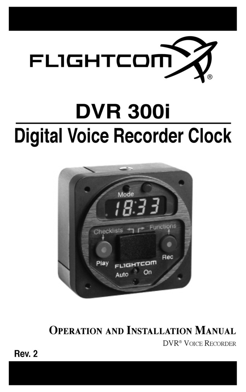 Flightcom DVR 300i Operation and installation manual