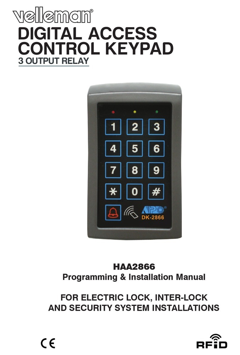 Velleman HAA2866 Programming & installation manual