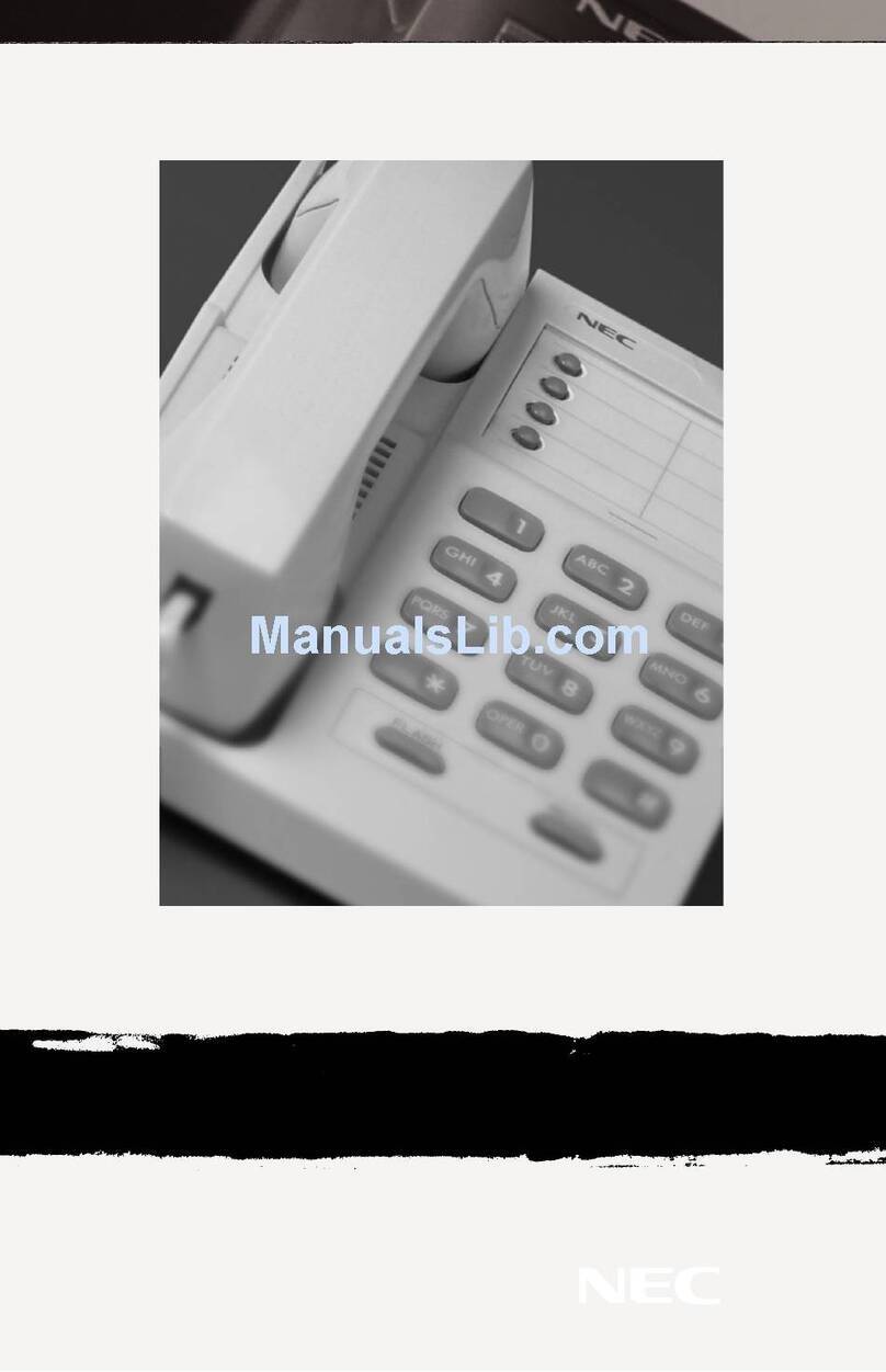 NEC Single Line Telephone user guide