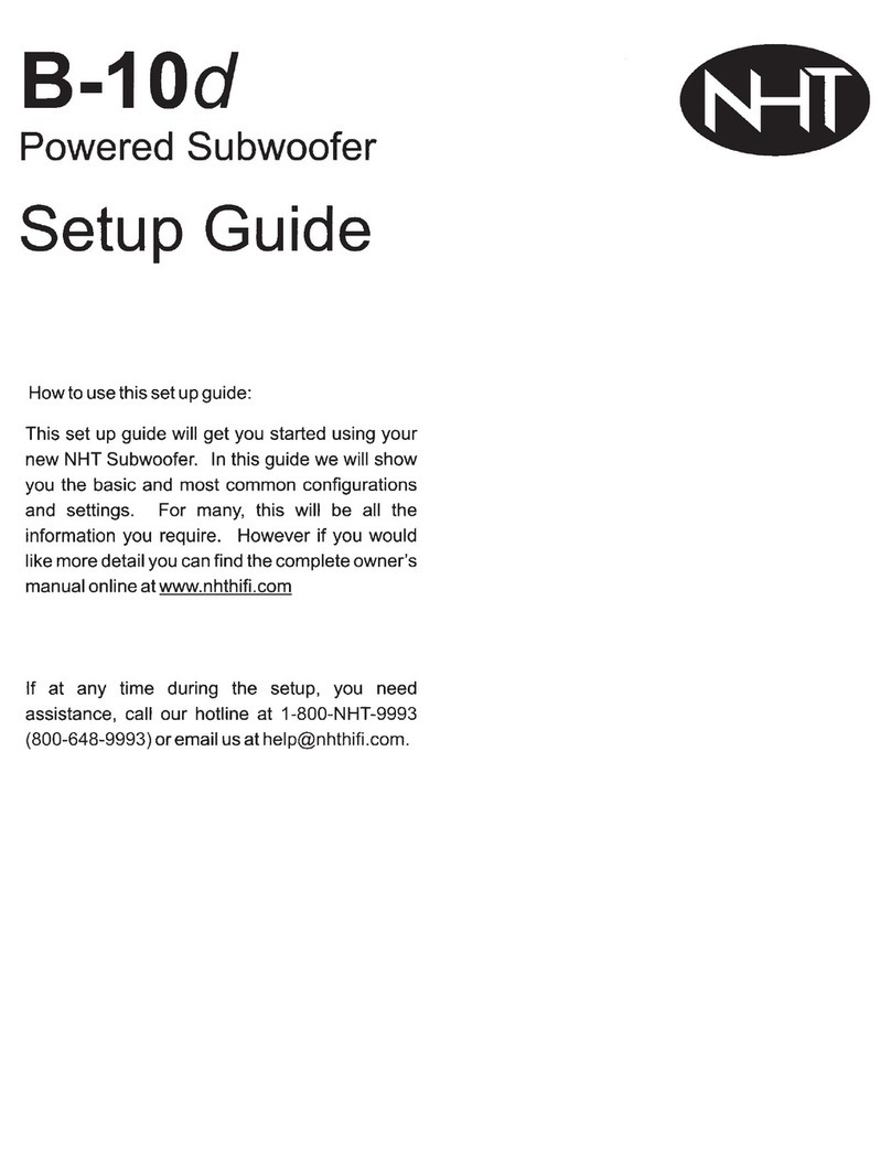 NHT B-10d Setup guide