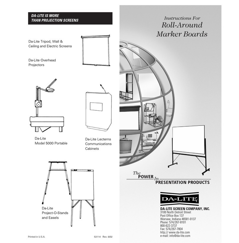 Da-Lite Roll-AroundMarker Boards instructions