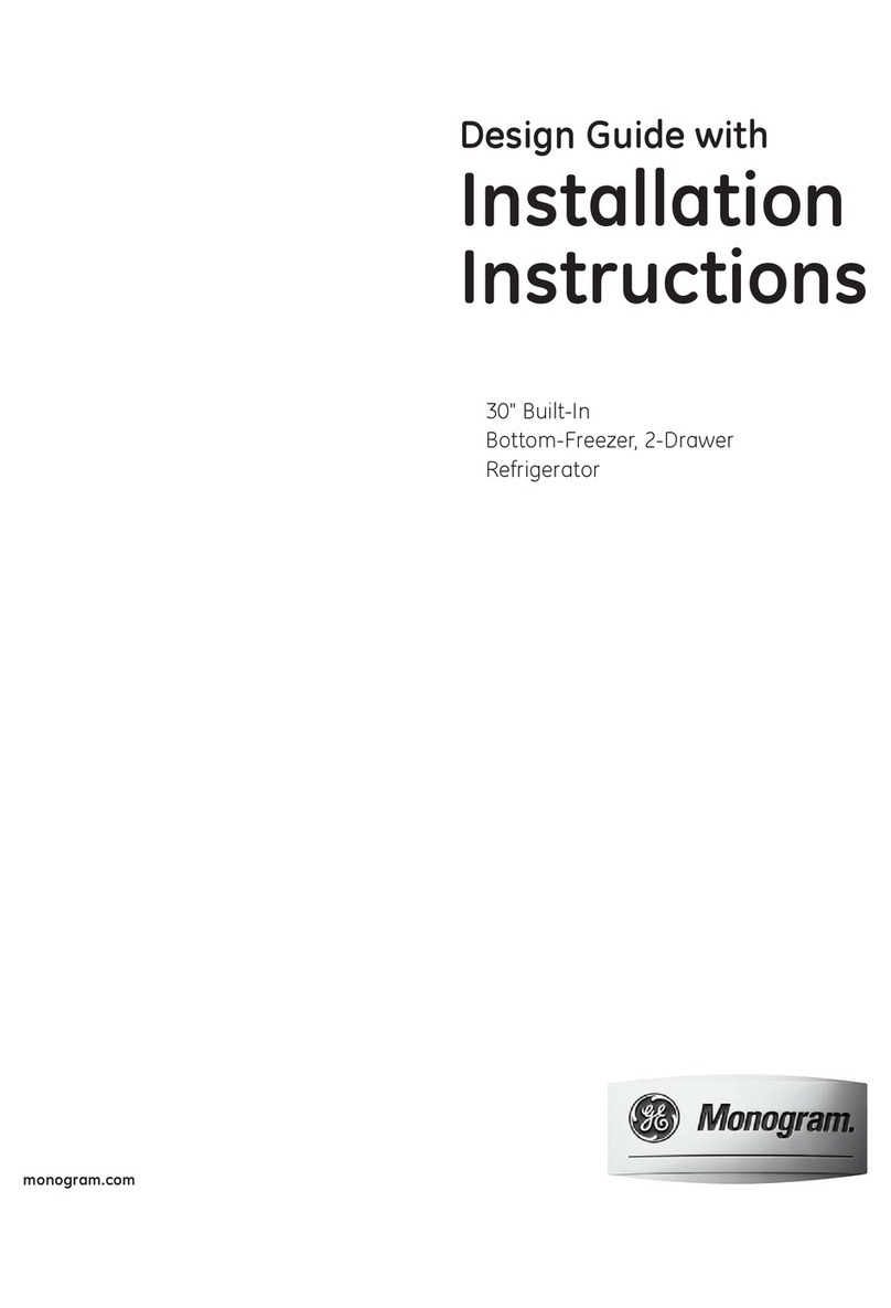 Monogram 30" Built-InBottom-Freezer Design and installation guide