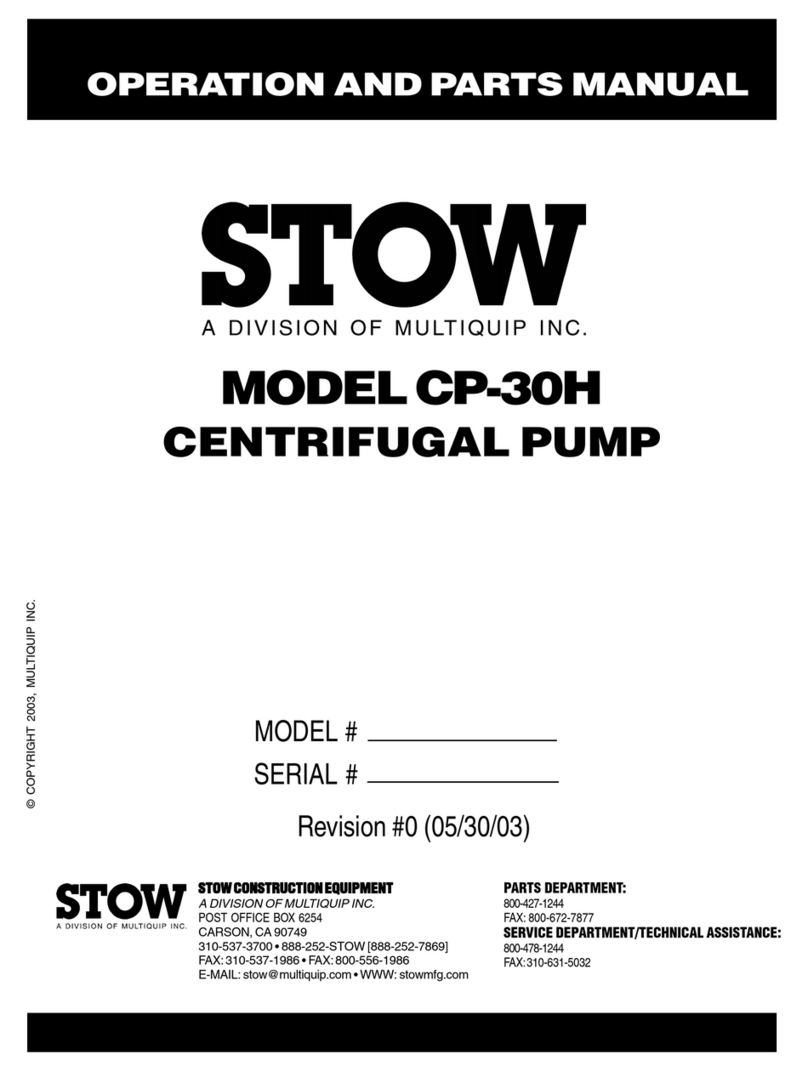 Stow CP-30H Operation and parts manual
