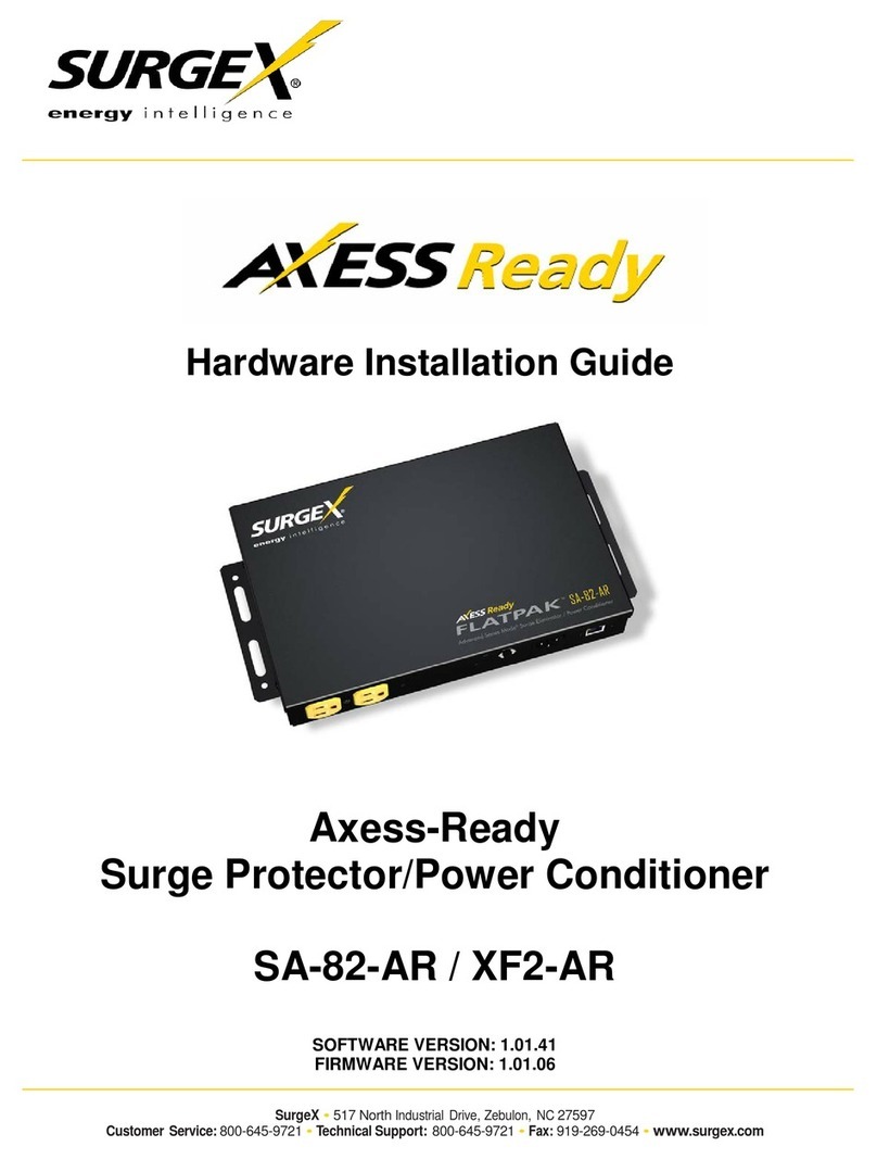 SurgeX Axess-Ready SA-82-AR/XF2-AR User manual