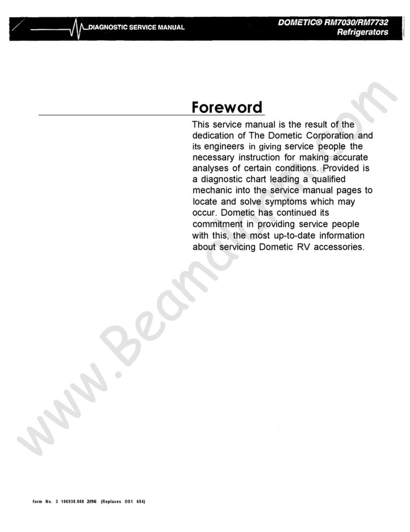 Dometic RM7030 User manual