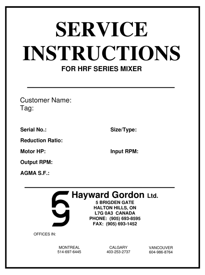 Hayward HRF SERIES Operating instructions