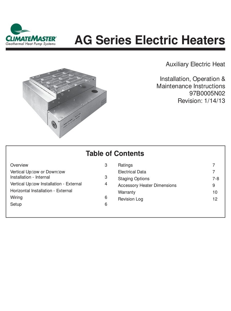 ClimateMaster AG Series Operating and maintenance instructions