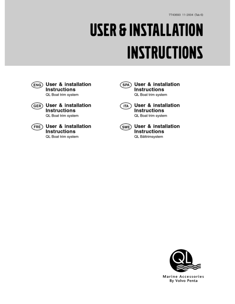 Volvo Penta QL Boat trim system User & installation instructions