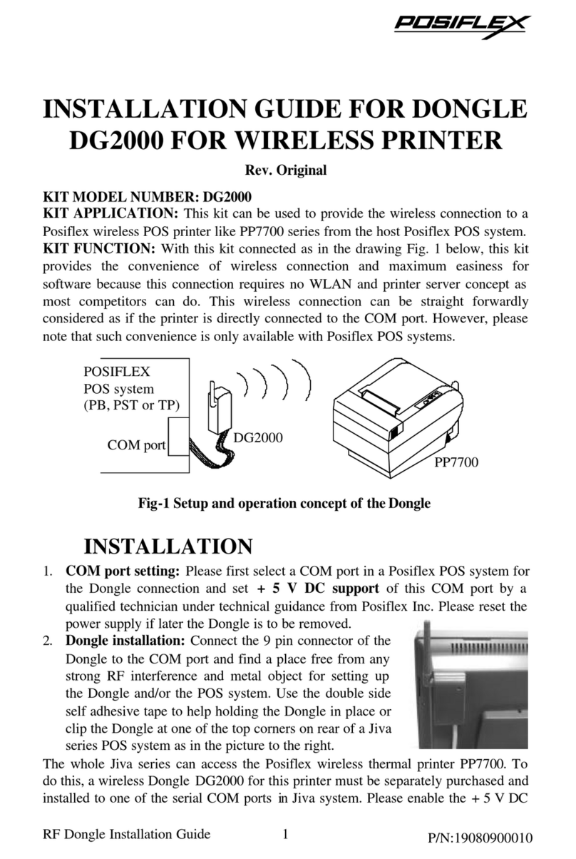 POSIFLEX DG2000 installation guide