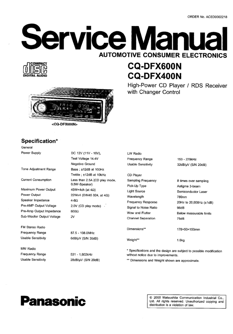 Panasonic CQ-DFX600N User manual