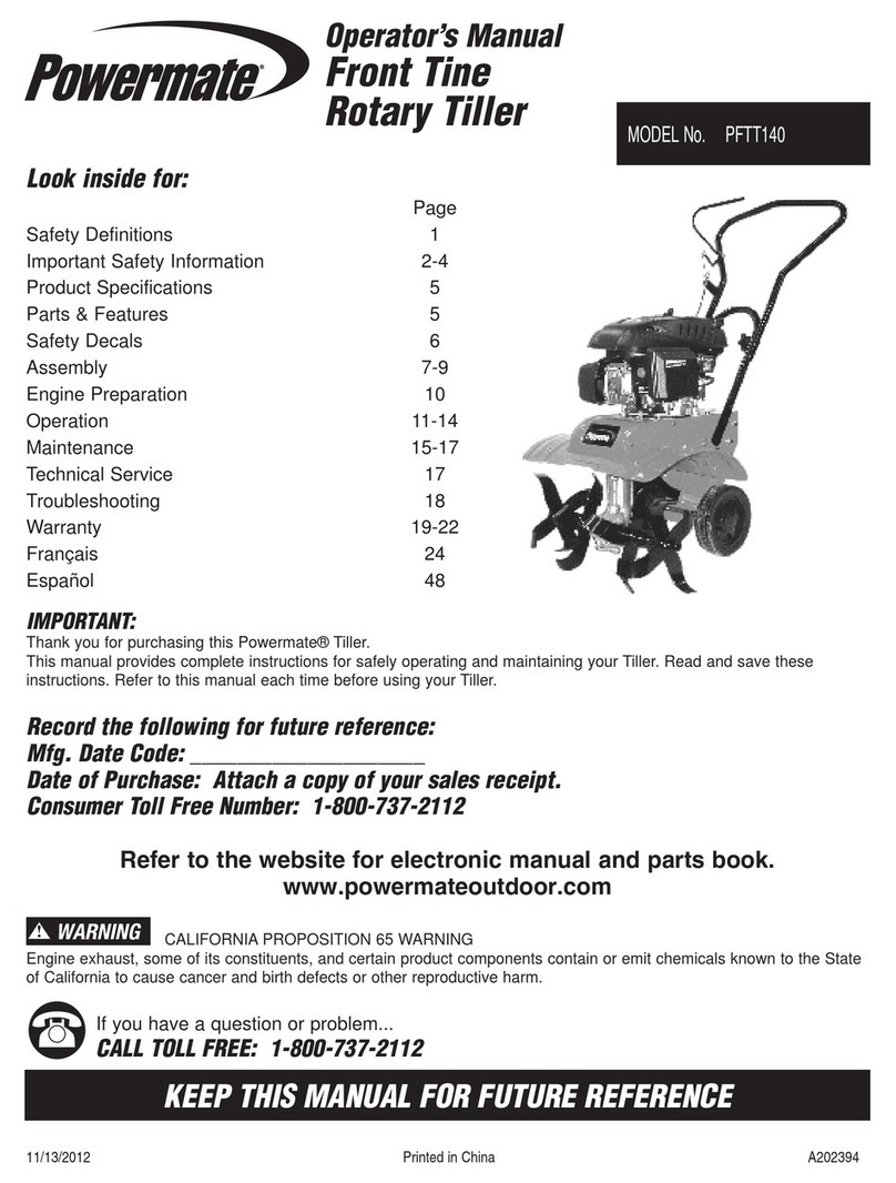 Powermate PFTT140 Operator's manual