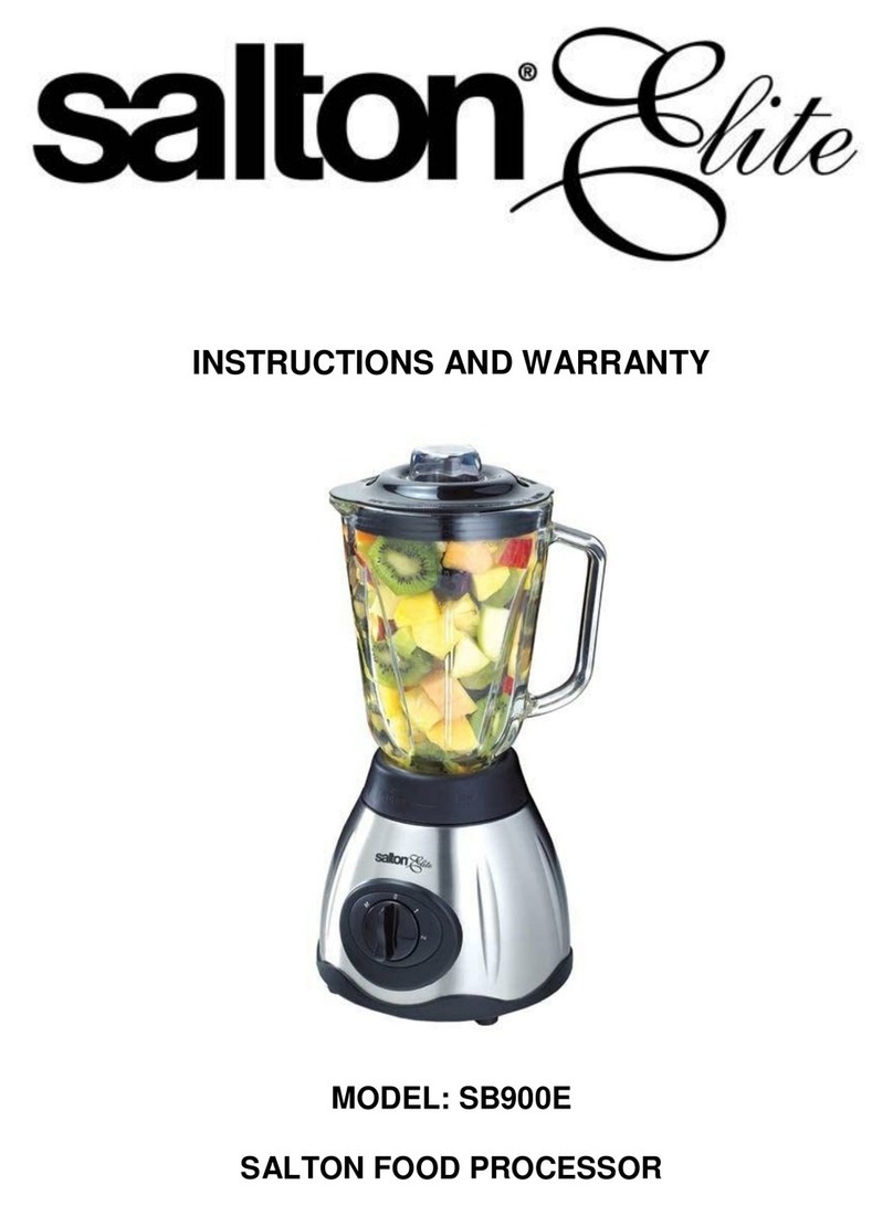 Salton Elite SB900E Installation guide
