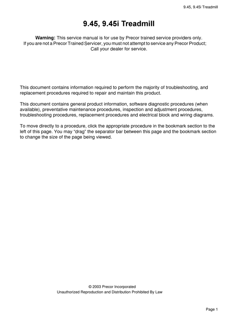 Precor 9.45 User manual