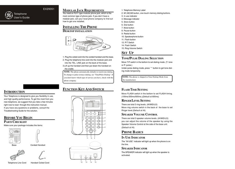 GE EX29351 User manual