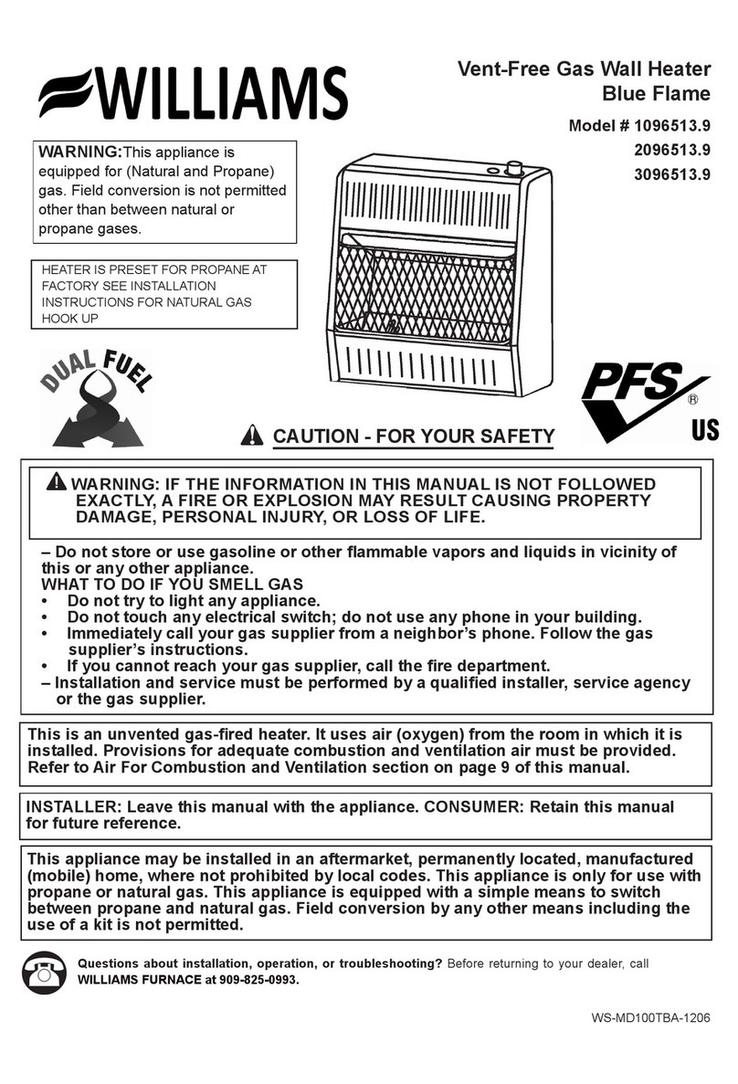 Williams 1096513.9 User manual