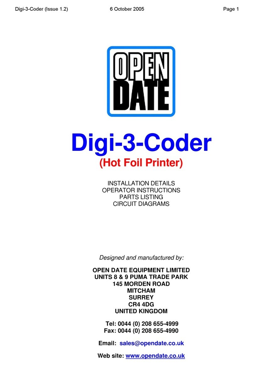 Open Date Digi-3-Coder Operator instructions