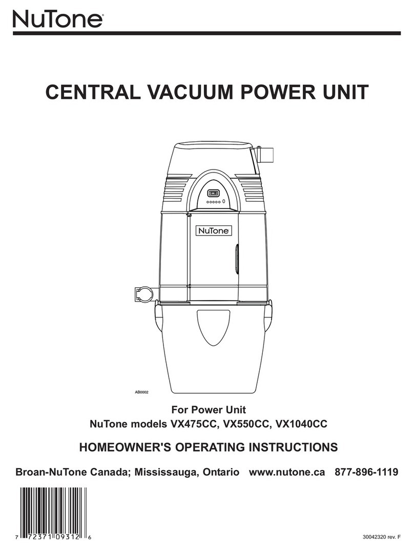 NuTone VX475CC User manual NuTone VX475CC User manual