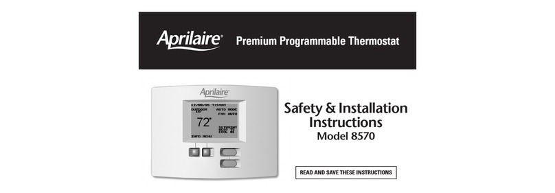 Aprilaire 8570 Safety & installation instructions