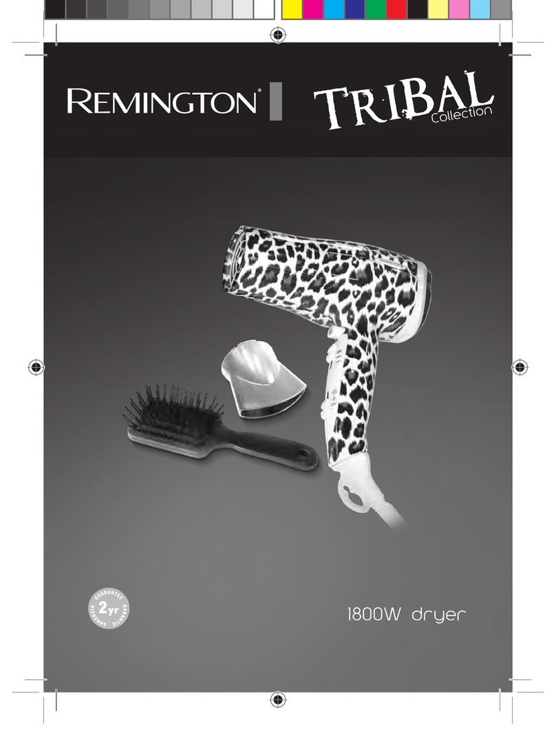 Remington Tribal 1800W instructions