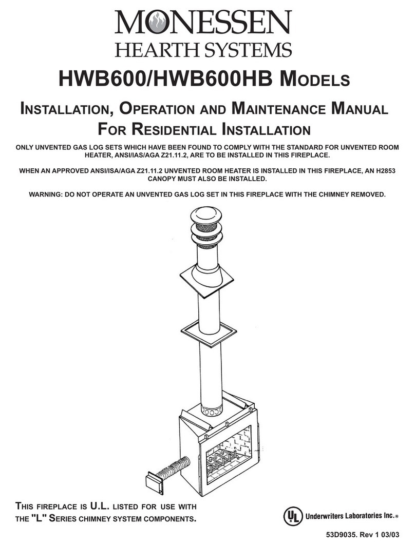 Monessen Hearth HWB600 User manual
