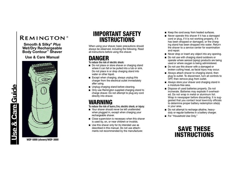 Remington Smooth & Silky WDF-5000 User manual