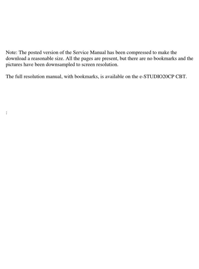 Toshiba e-STUDIO 20CP User manual Toshiba e-STUDIO 20CP User manual