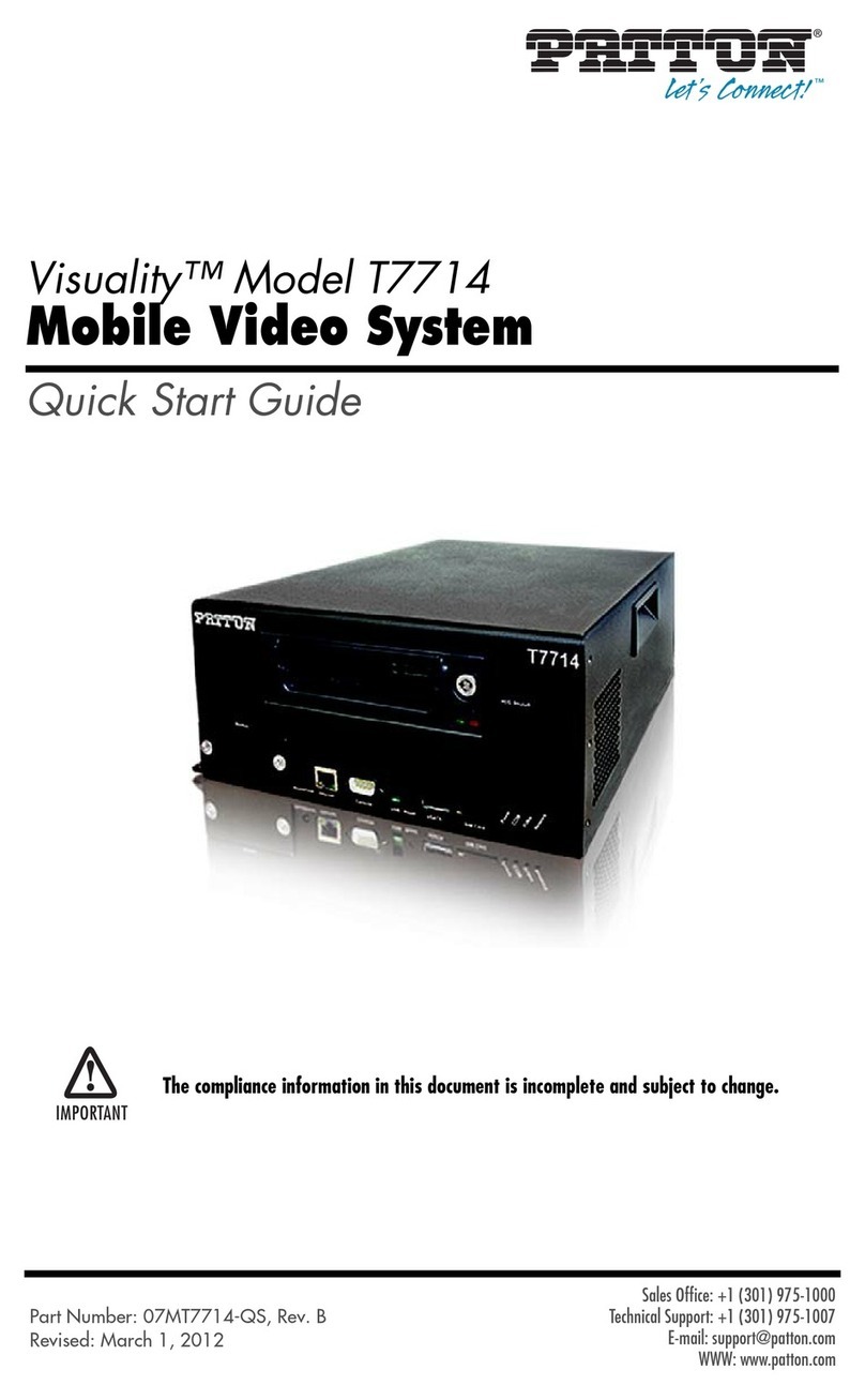 Patton Visuality T7714 quick start guide