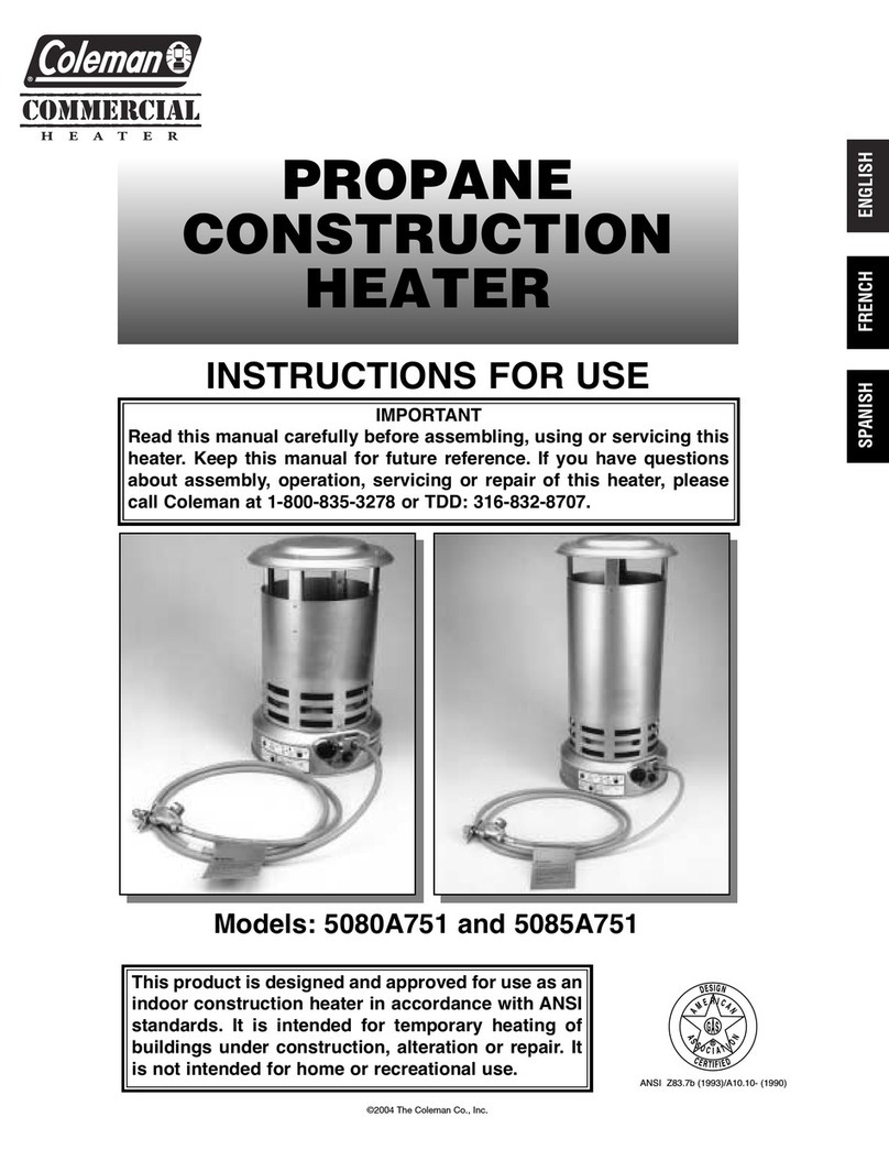 Coleman 5080A751 User manual