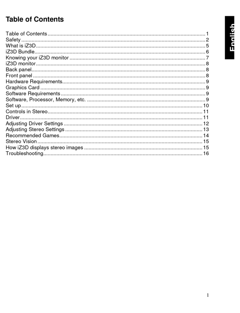 Iz3d 3D monitor User manual