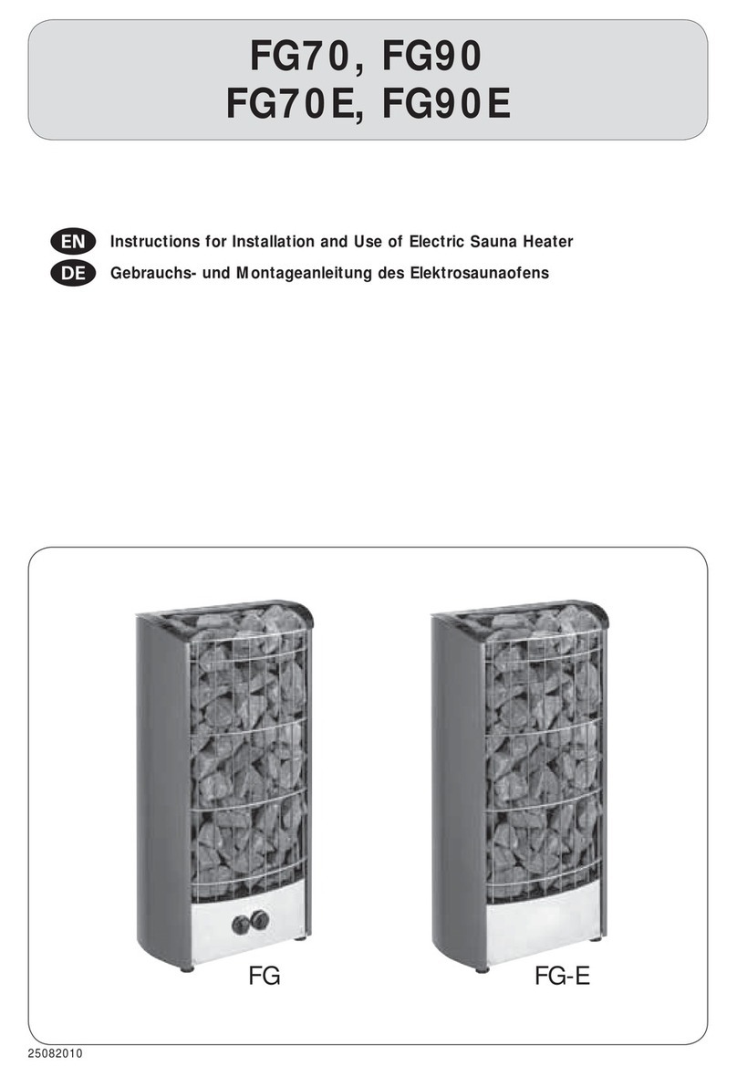 Harvia FG70 Instructions for installation and use