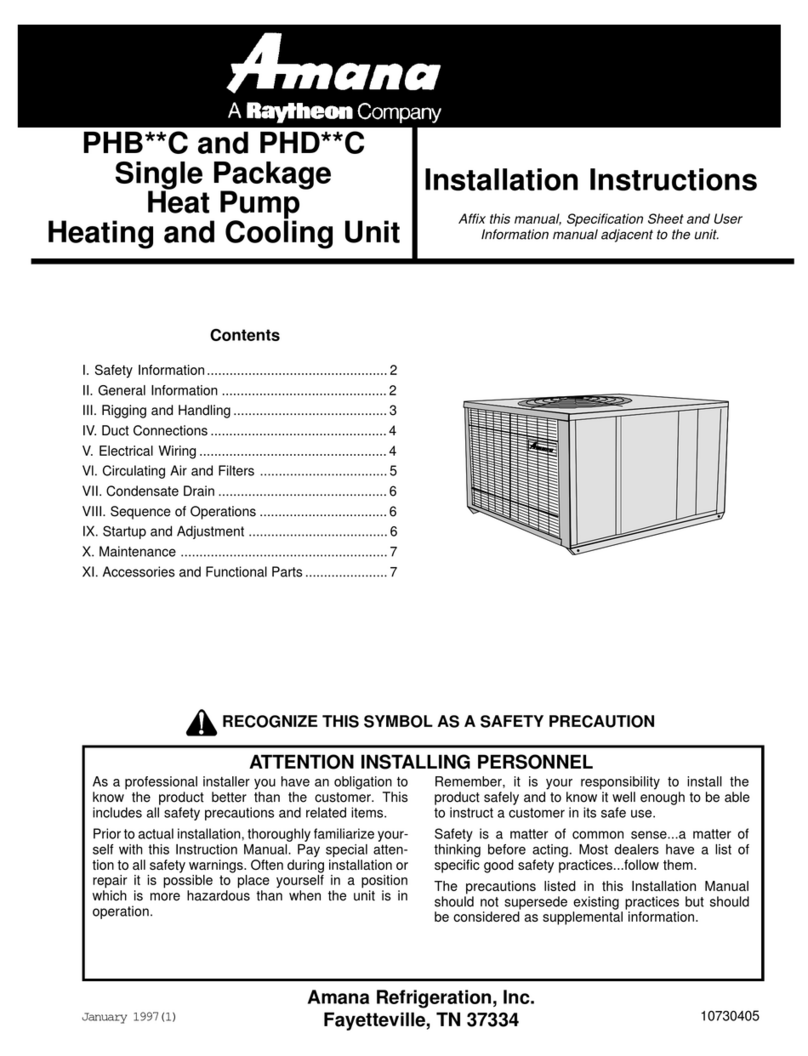 Amana PHB**C User manual