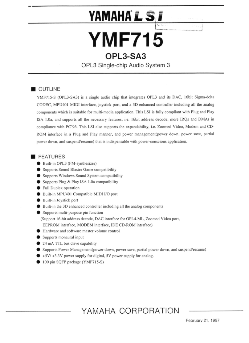 Yamaha LSI YMF715 User manual