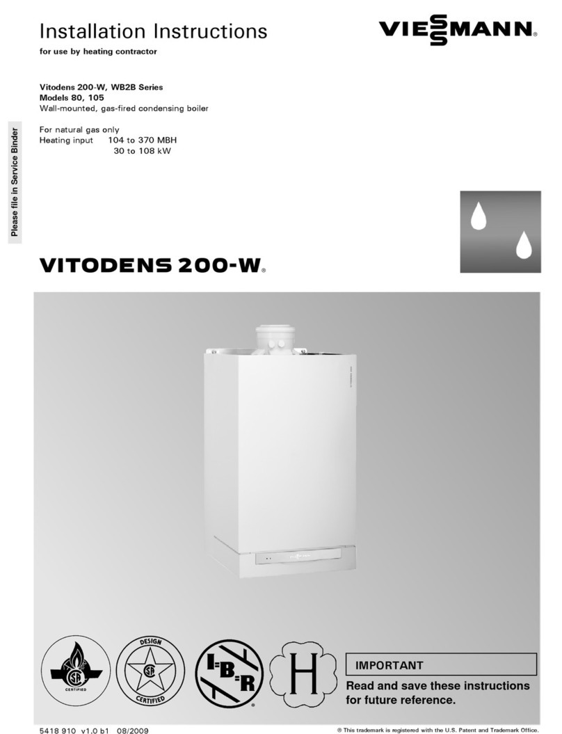 Viessmann Vitodens 200-W System installation instructions