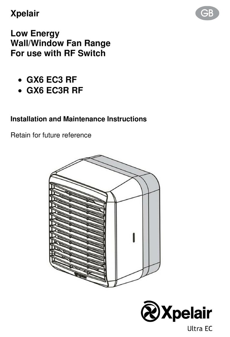 Xpelair GX6 EC3 RF User manual