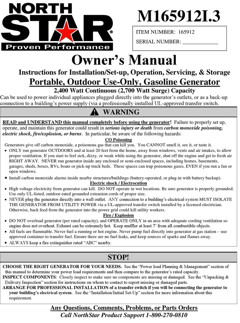 North Star M165912I.3 owner's manual