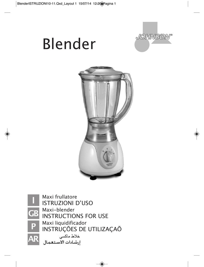 Johnson Maxi-blender Instructions for use