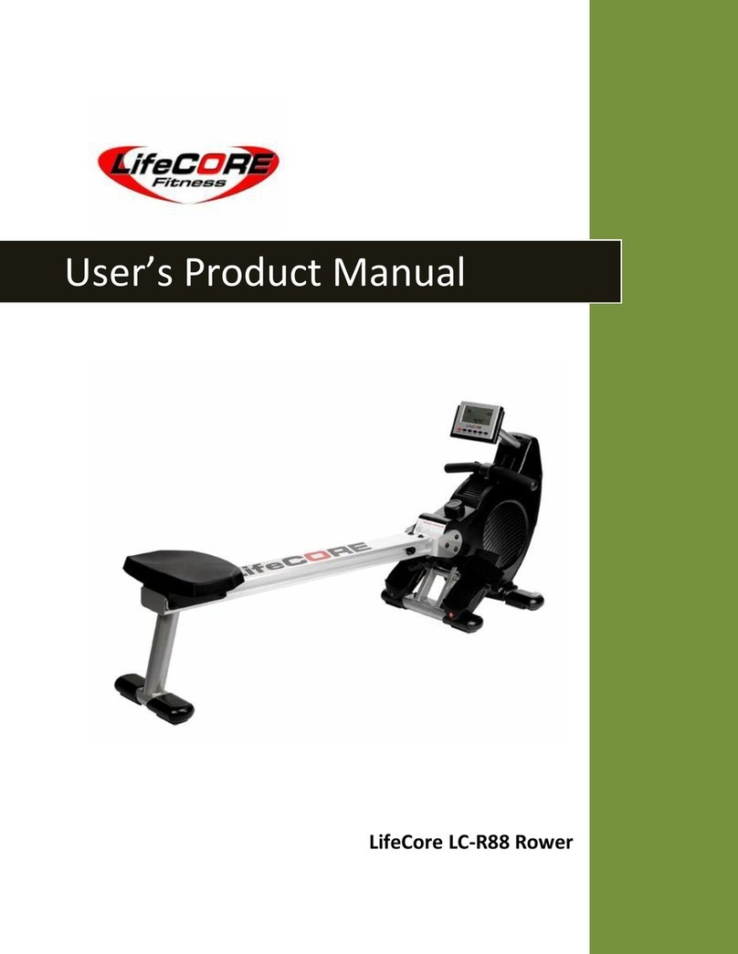 LifeCore Fitness LC-R88 Rower User's product manual