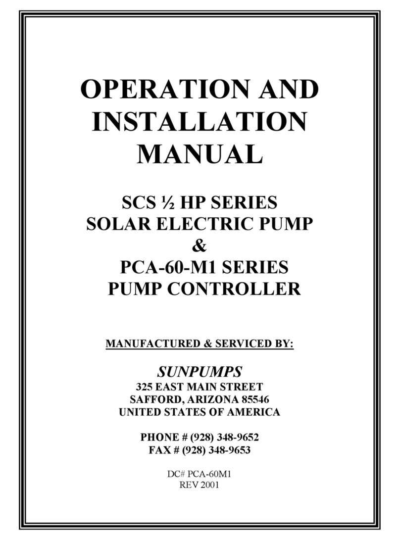 SUNPUMPS SCS HP SERIES Specification sheet