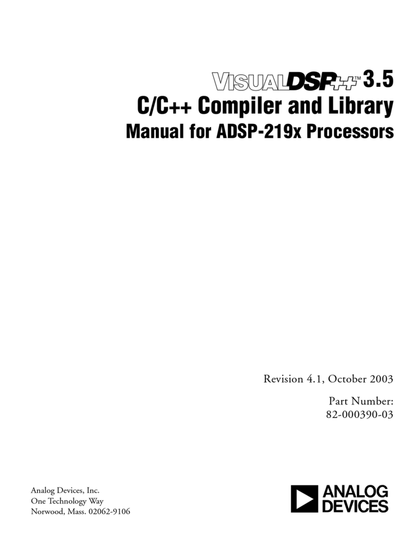 Analog Devices VISUALDSP++ 3.5 manual