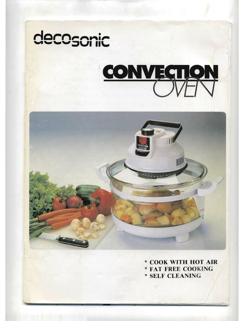 Decosonic Convection Oven user guide