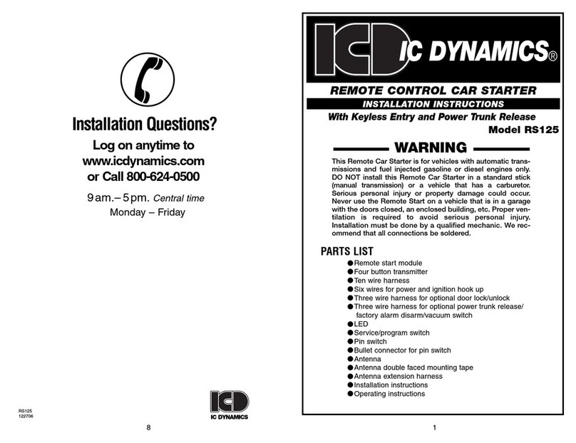 IC Dynamics RS125 installation instructions