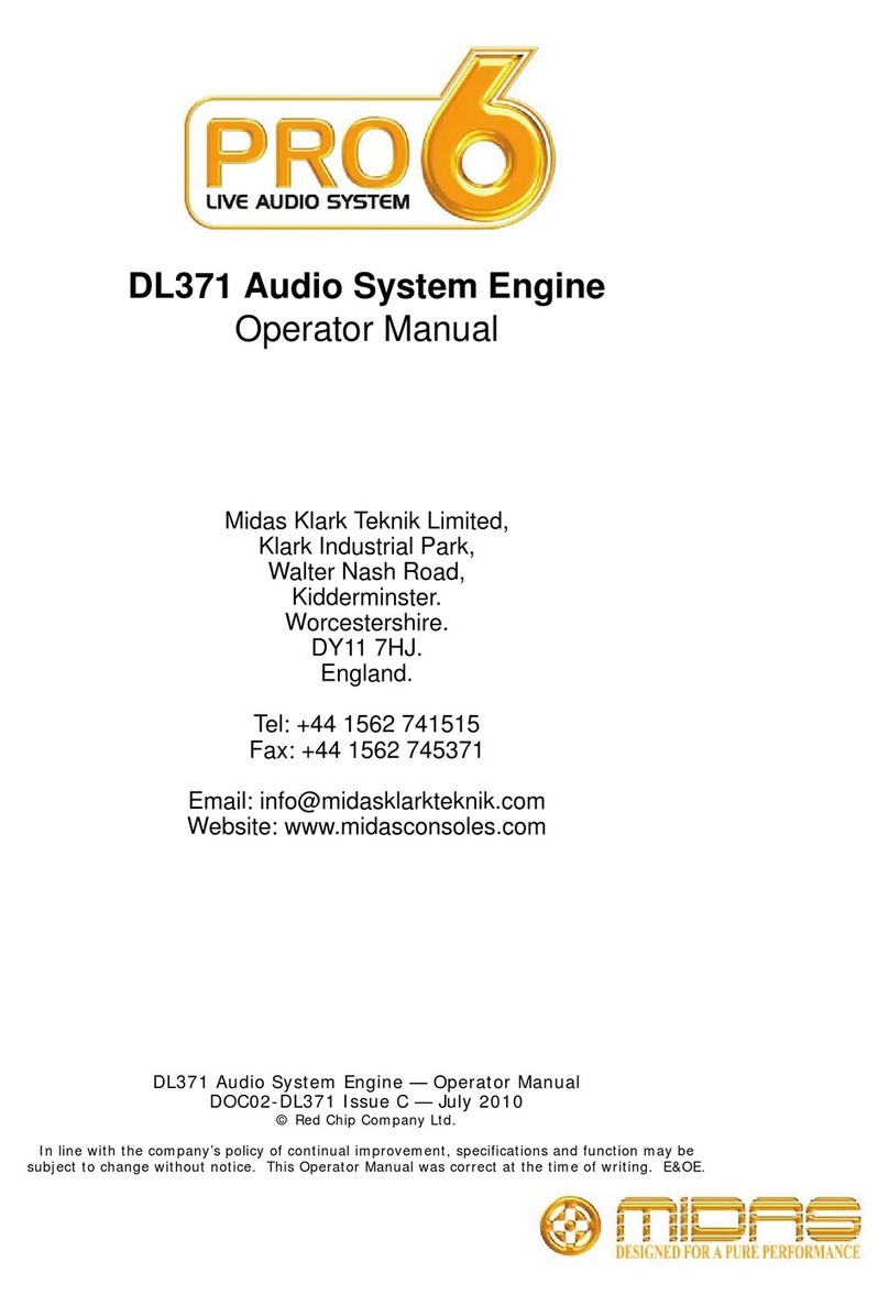 Midas DL371 Operator's manual