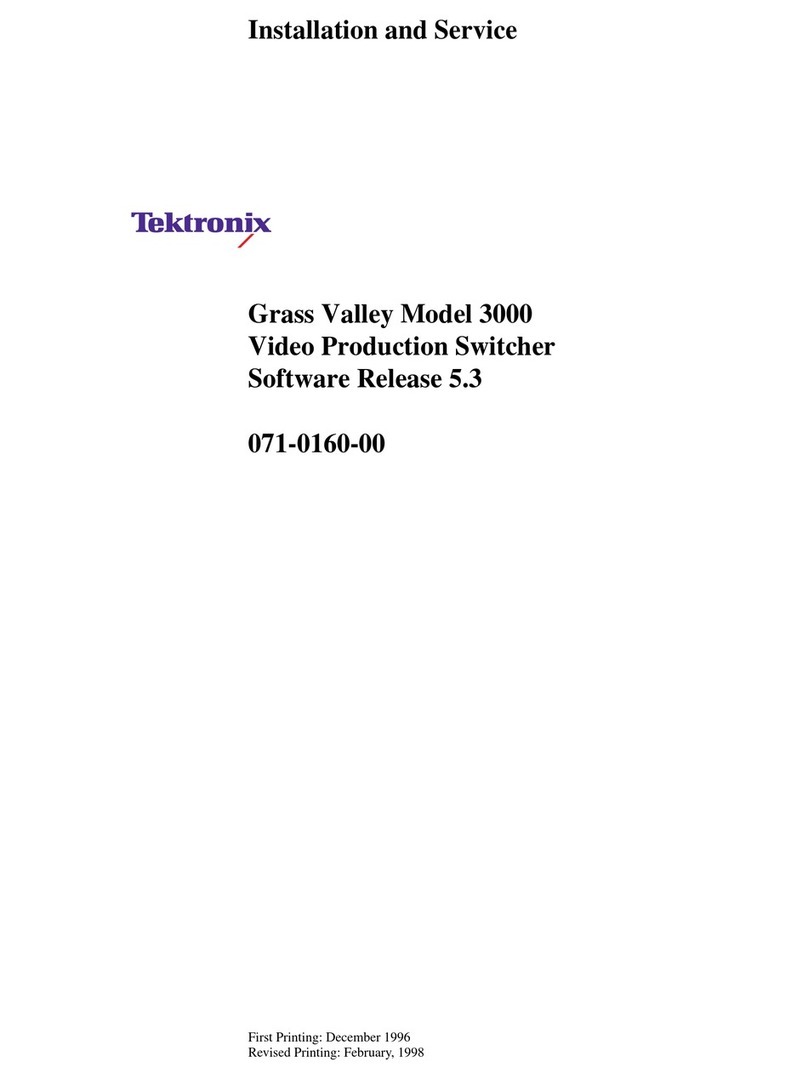 Tektronix Grass Valley 3000 Installation and service