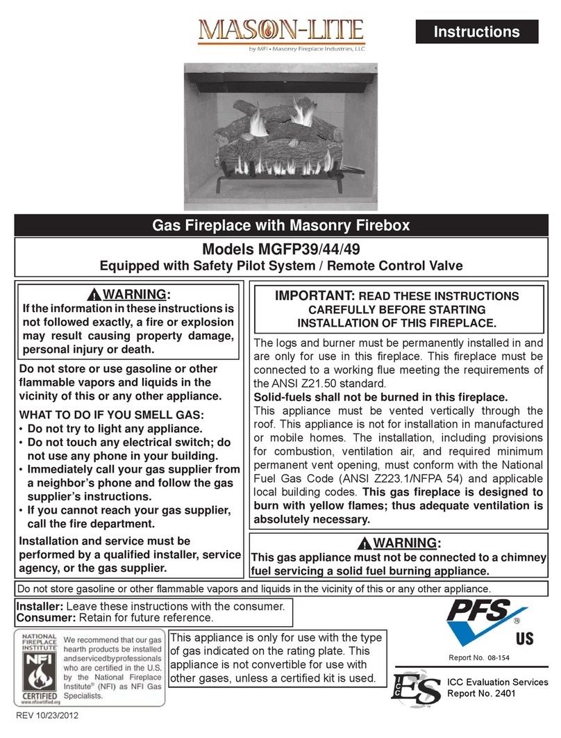 Mason-Lite MGFP39 instructions