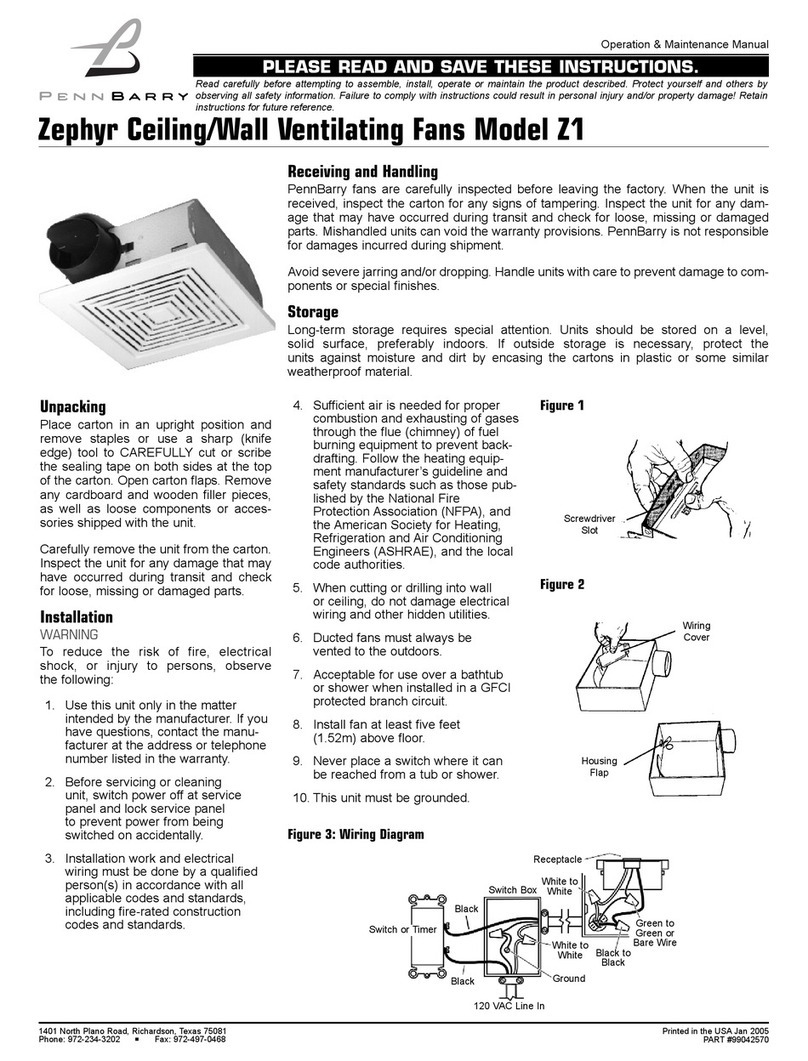 PennBarry Zephyr Z1 Installation guide
