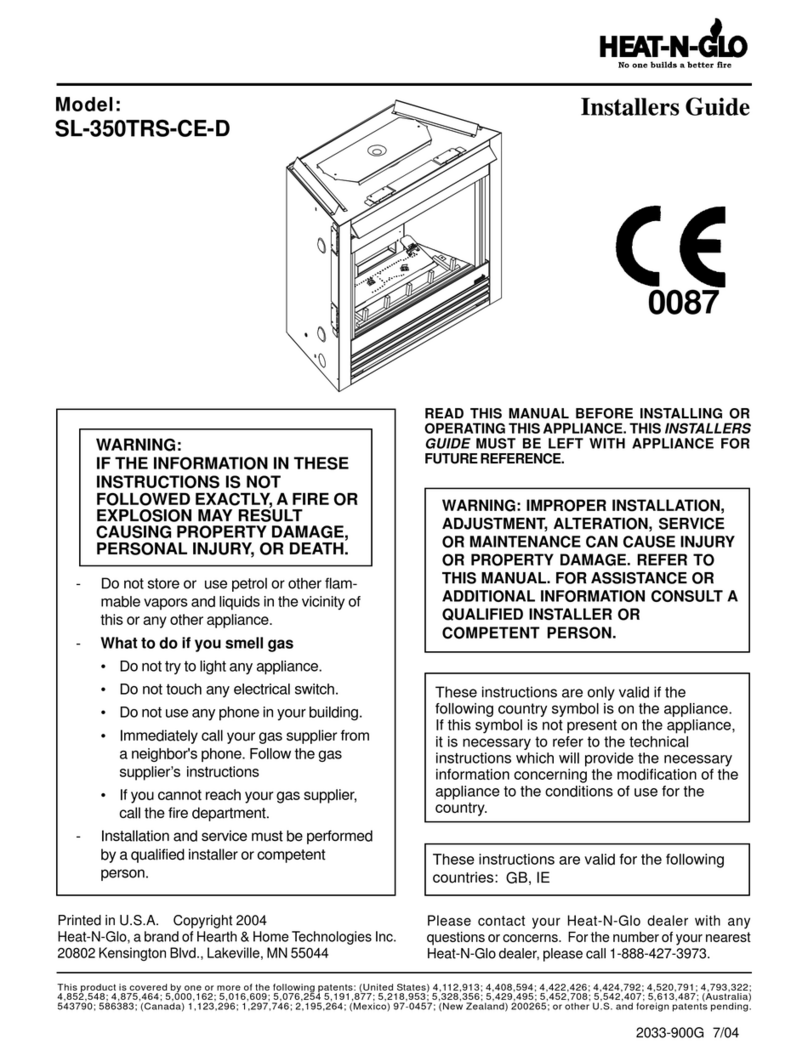 Heat & Glo SL-350TRS-CE-D Assembly instructions Heat & Glo SL-350TRS-CE-D Assembly instructions