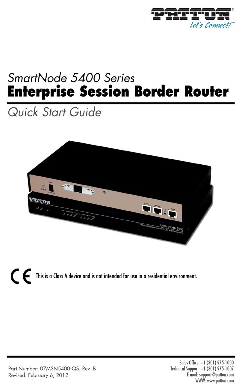Patton SmartNode 5400 Series quick start guide